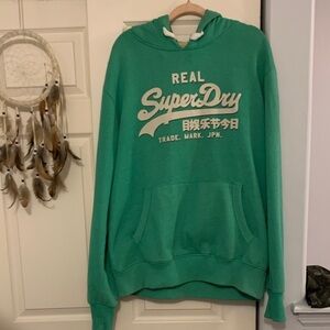Superdry Mint Green Hoodie for Men